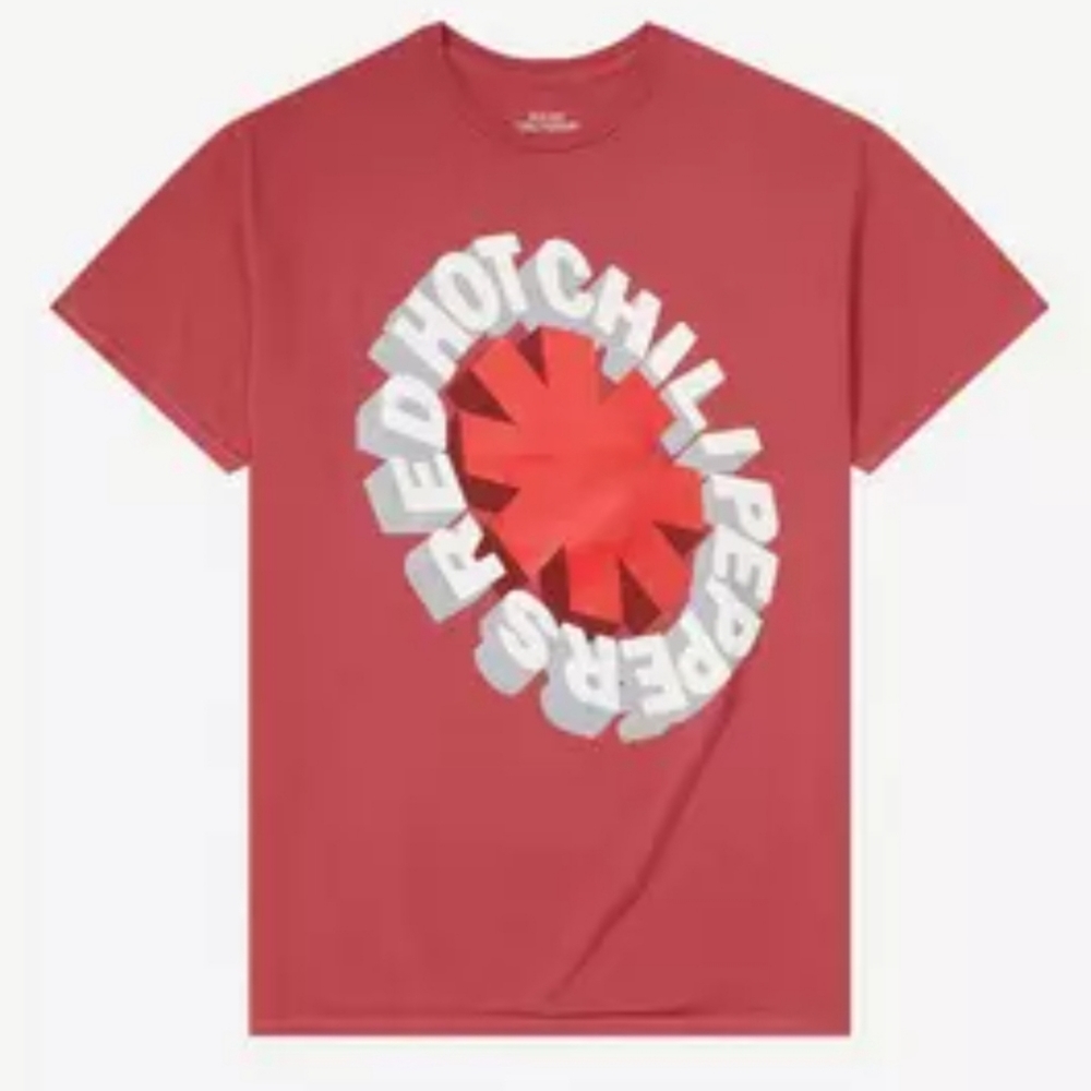 NWT Red Hot Chili Peppers Y2K Puff Logo T-Shirt Band Tee Mens Size Small